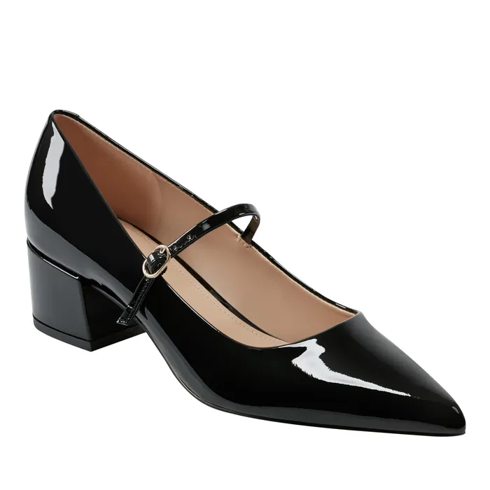 Heels and Pumps Luccie Mary Jane Pump Black Patent Leather 8211 Marc Fisher Women