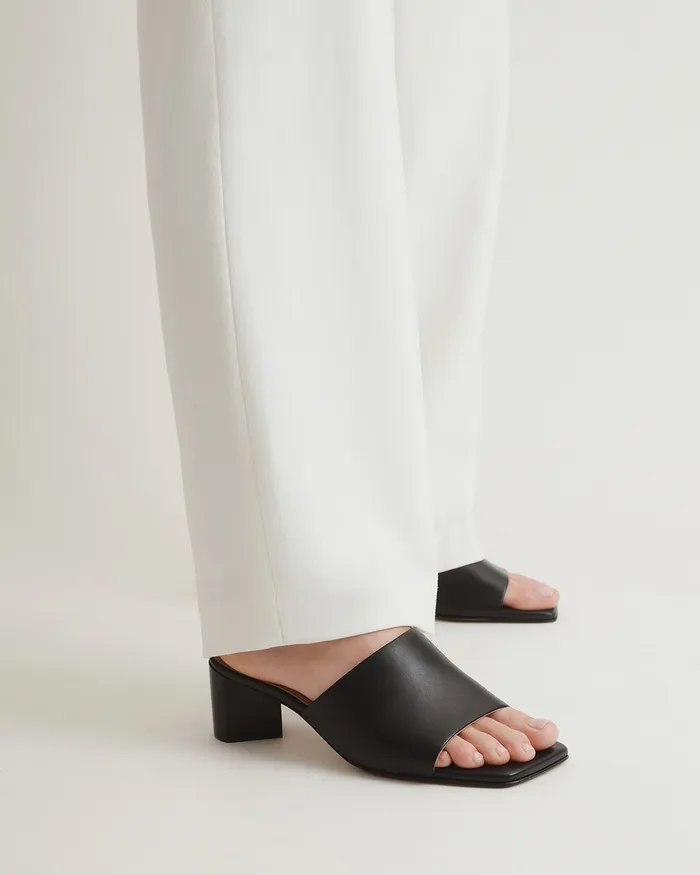 Herbie mid heel sandals black leather Women MID SANDALS jomercer Herbie mid heel sandals black leather Women MID SANDALS jomercer