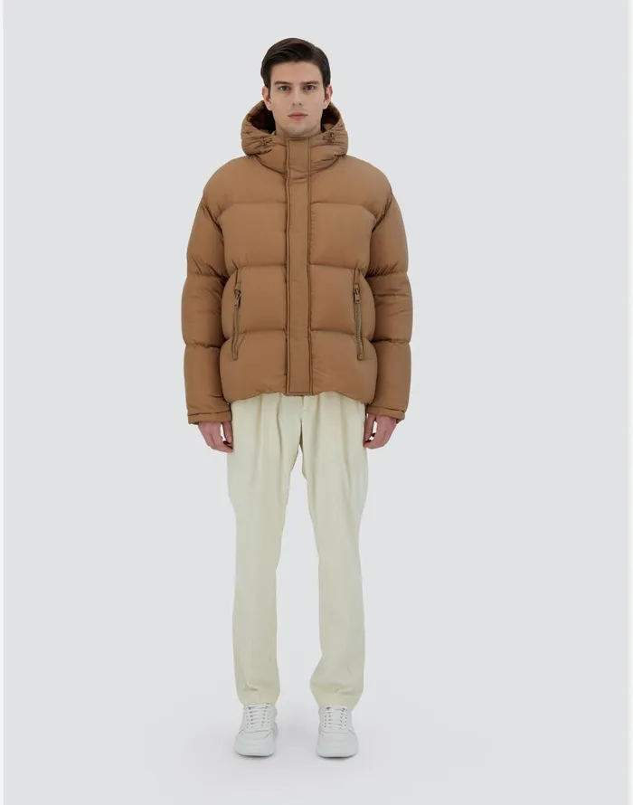 Herno BOMBER JACKET IN ECOAGE Camel Men Bomber