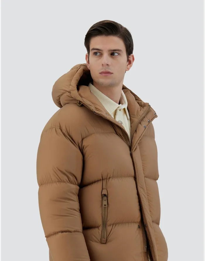 Herno BOMBER JACKET IN ECOAGE Camel Men Bomber
