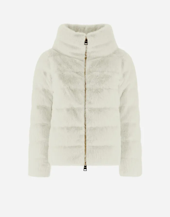 Herno CAPE IN NEW LADY FAUX FUR White Women Capes