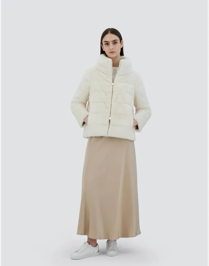 Herno CAPE IN NEW LADY FAUX FUR White Women Capes