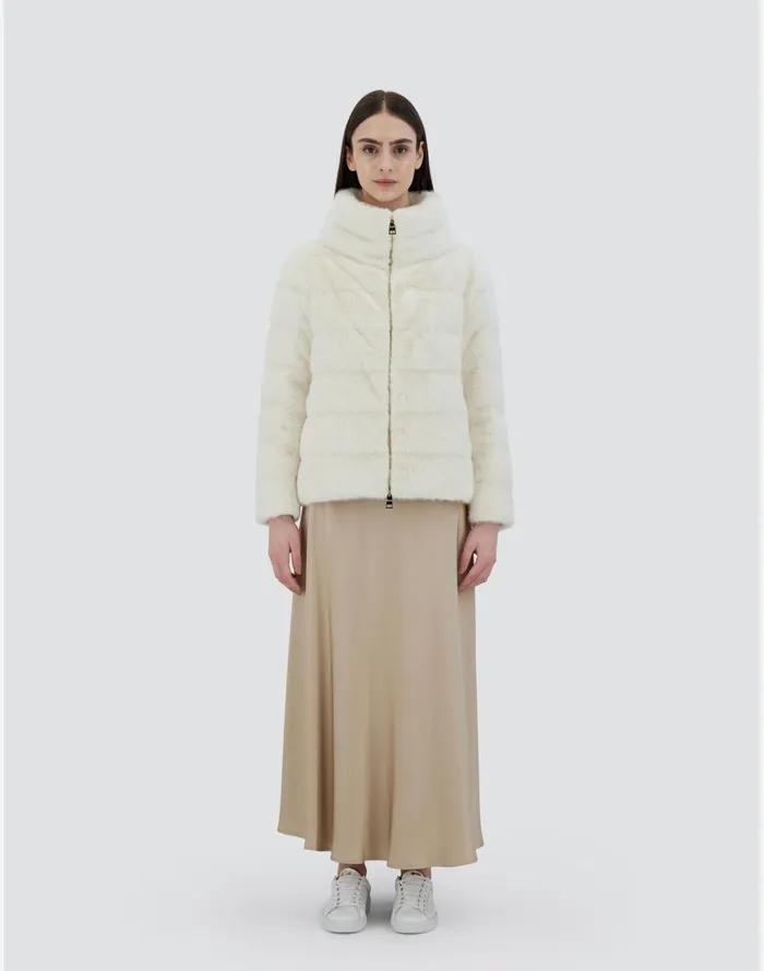 Herno CAPE IN NEW LADY FAUX FUR White Women Capes