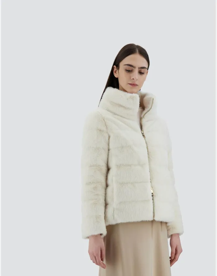 Herno CAPE IN NEW LADY FAUX FUR White Women Capes