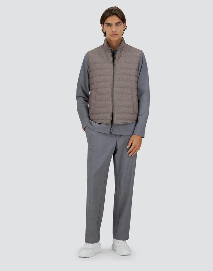 Herno CASHMERE AND SILK VEST Dove Grey Men Vests