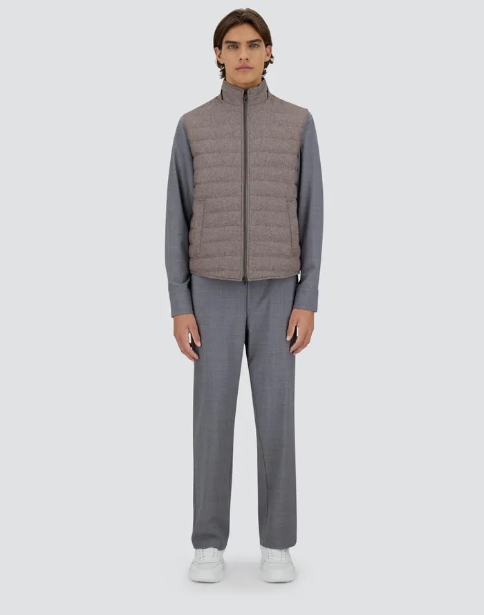 Herno CASHMERE AND SILK VEST Dove Grey Men Vests