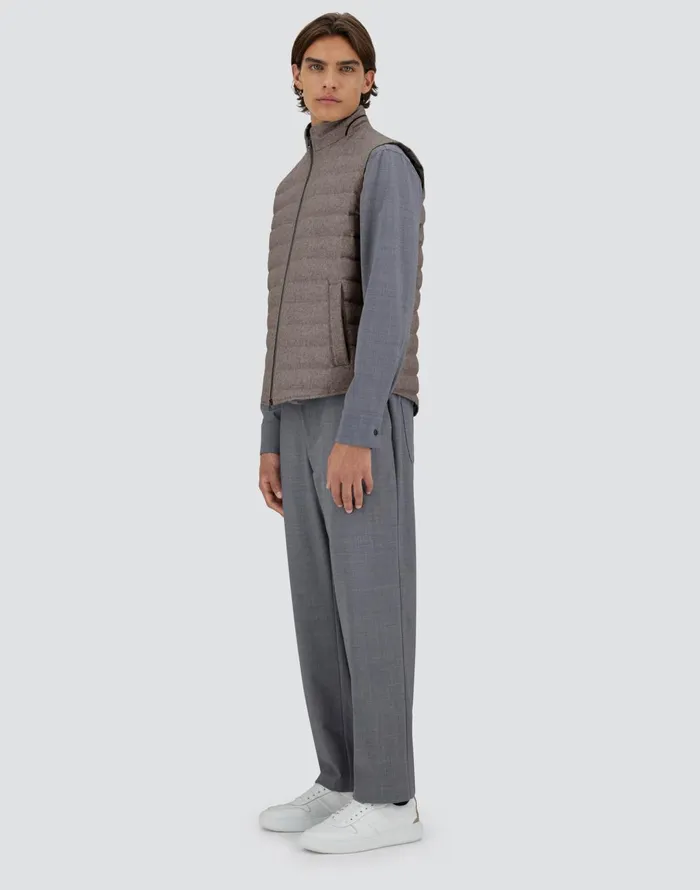 Herno CASHMERE AND SILK VEST Dove Grey Men Vests