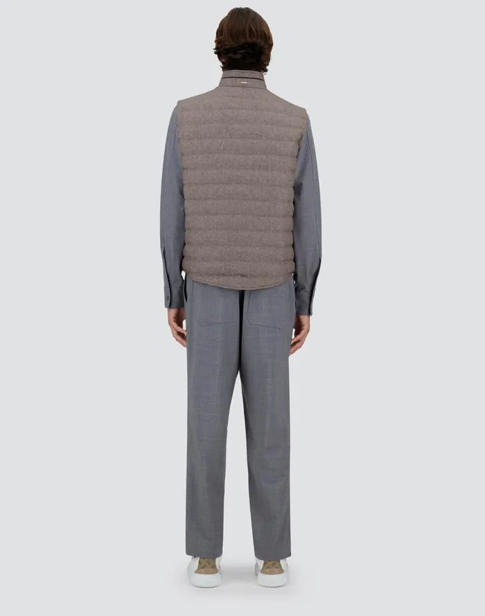 Herno CASHMERE AND SILK VEST Dove Grey Men Vests