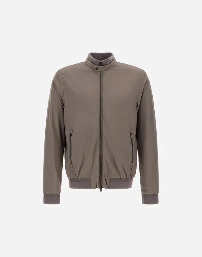 Herno ECOAGE HIGHCOLLAR BOMBER JACKET Dove Grey Men Bomber