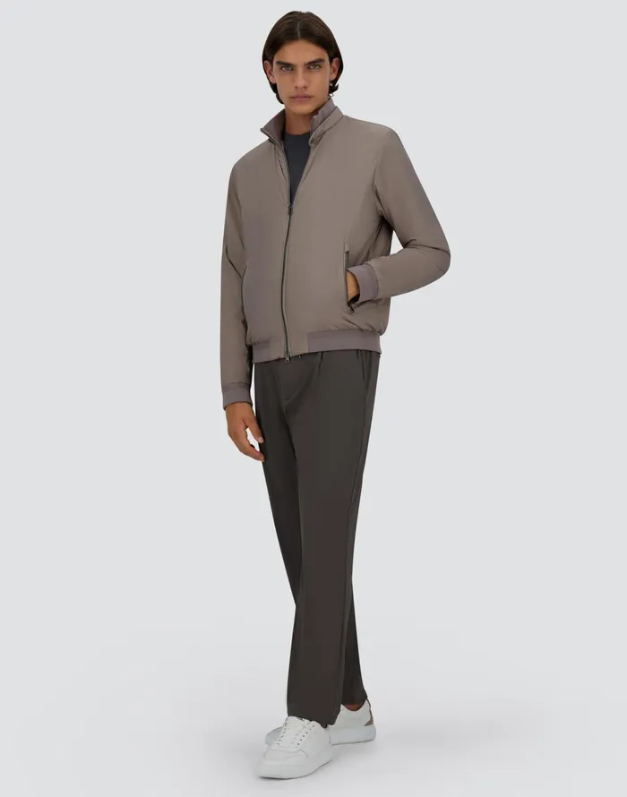 Herno ECOAGE HIGHCOLLAR BOMBER JACKET Dove Grey Men Bomber