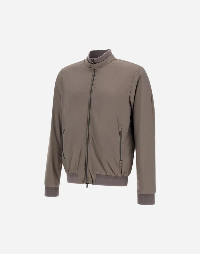 Herno ECOAGE HIGHCOLLAR BOMBER JACKET Dove Grey Men Bomber