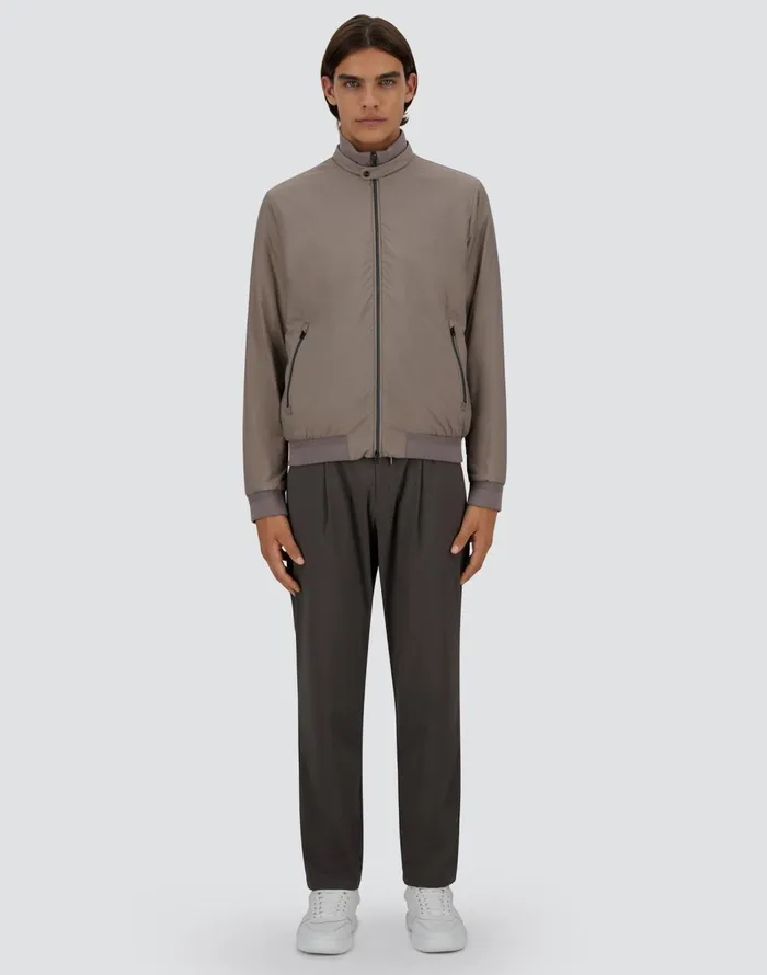 Herno ECOAGE HIGHCOLLAR BOMBER JACKET Dove Grey Men Bomber