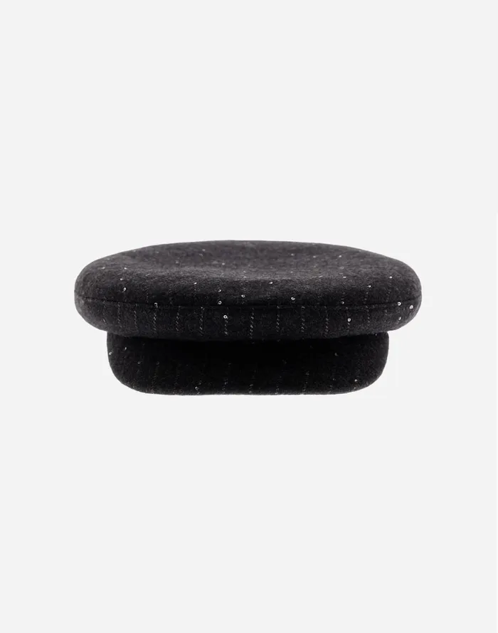 Herno HAT IN TWINKLE PINSTRIPED Grey Women Hats
