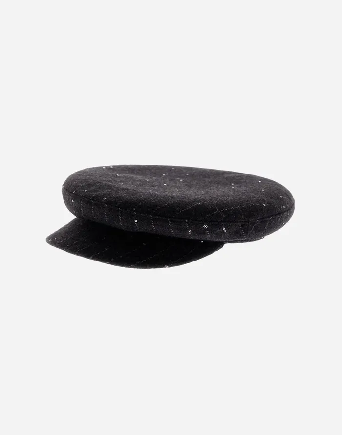 Herno HAT IN TWINKLE PINSTRIPED Grey Women Hats