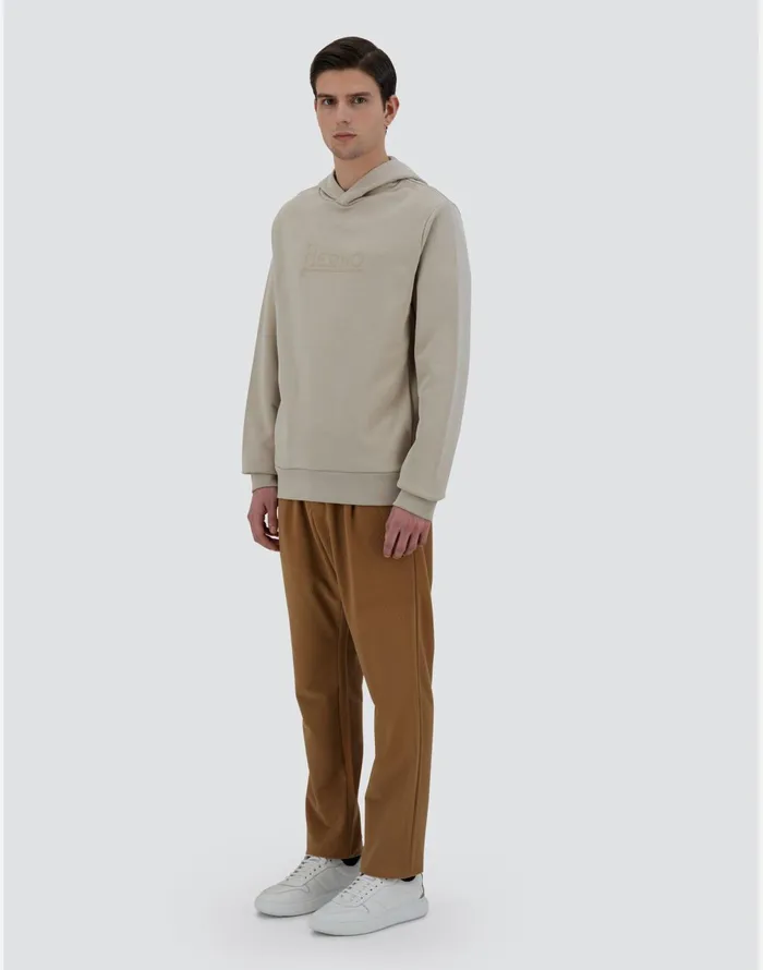 Herno HOODIE IN HEAVY COTTON SWEATER Chantilly Men Sweaters and Cardigan