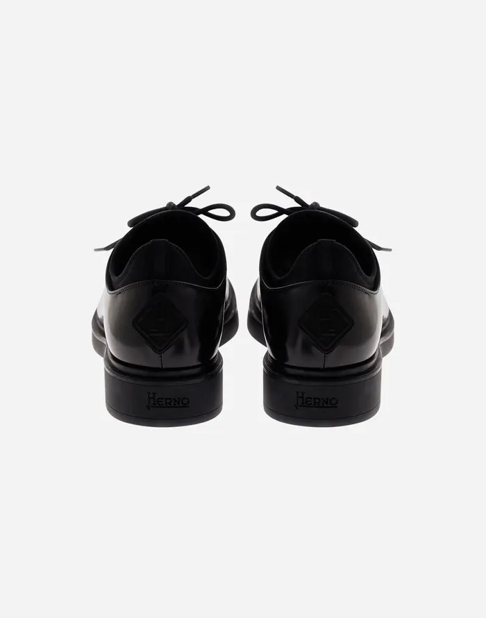 Herno LACEUP LEATHER DERBIES Black Men Shoes