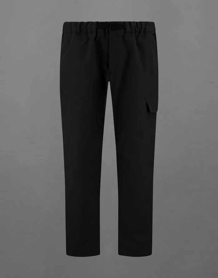 Herno LAMINAR CARGO TROUSERS IN SOFT TWILL Black Men Trousers