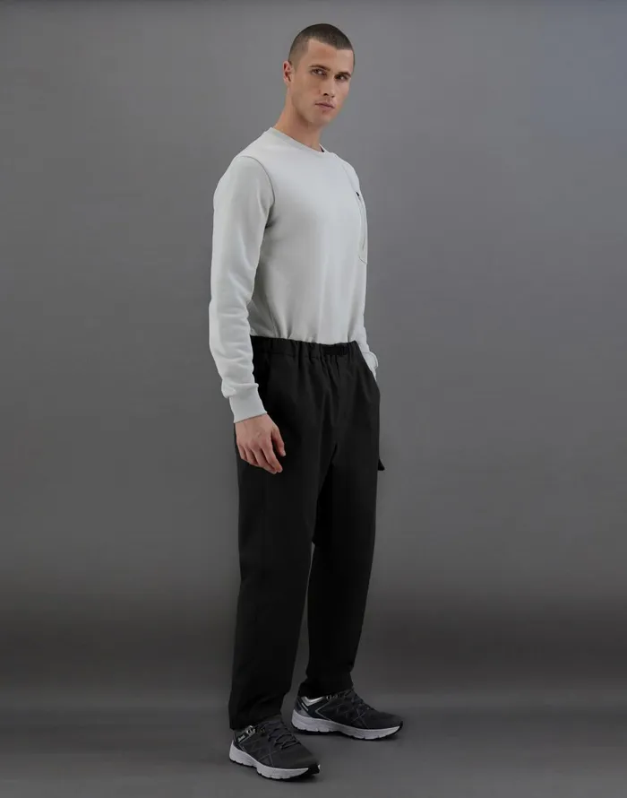 Herno LAMINAR CARGO TROUSERS IN SOFT TWILL Black Men Trousers