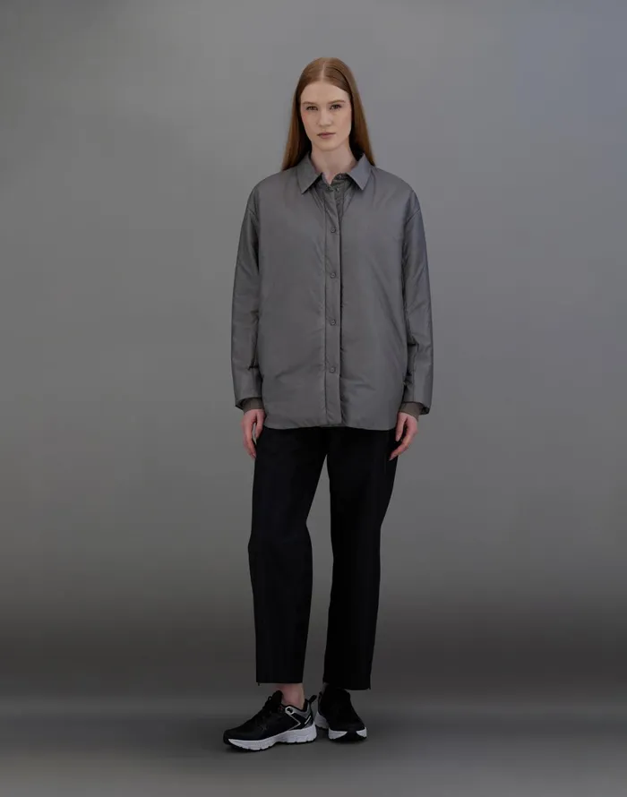Herno LAMINAR OVERSHIRT IN TRANSLUCENT RIPSTOP Grey Women Shirts