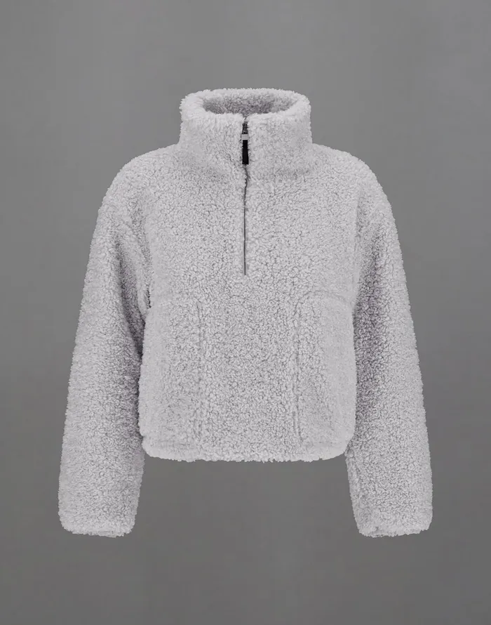 Herno LAMINAR SWEATSHIRT IN COMFORT SHERPA Ice Women Laminar Down Jackets