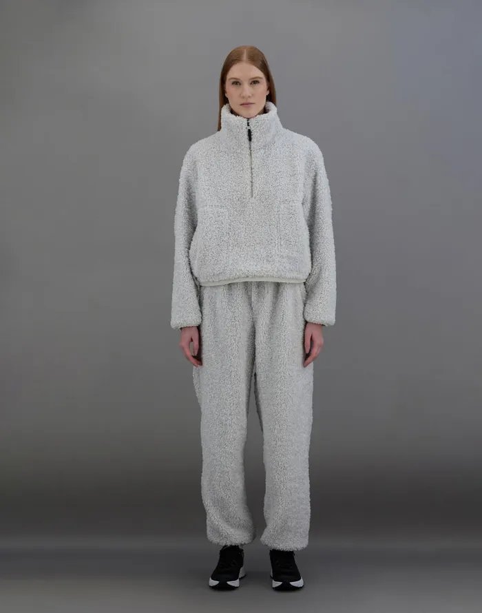 Herno LAMINAR SWEATSHIRT IN COMFORT SHERPA Ice Women Laminar Down Jackets