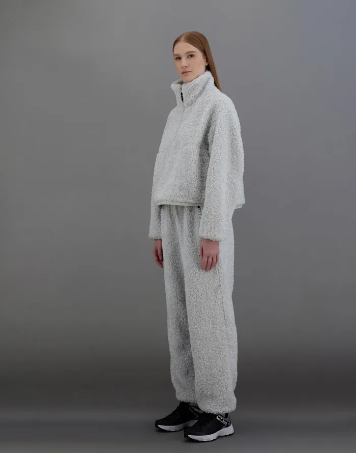 Herno LAMINAR SWEATSHIRT IN COMFORT SHERPA Ice Women Laminar Down Jackets