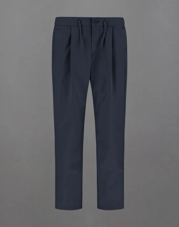 Herno LAMINAR TROUSERS IN SOFT TWILL Blue Men Trousers
