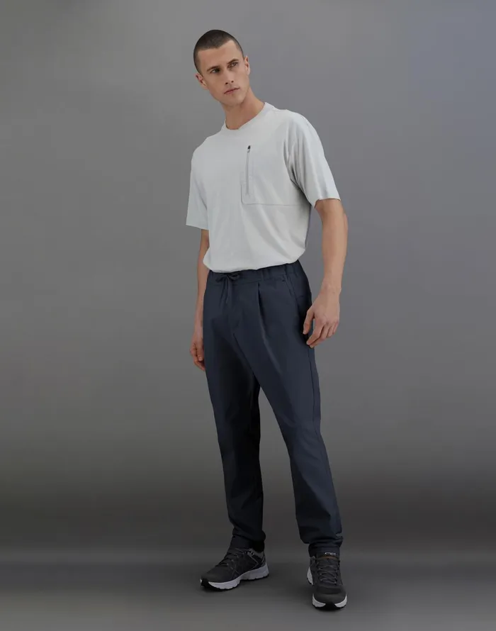 Herno LAMINAR TROUSERS IN SOFT TWILL Blue Men Trousers