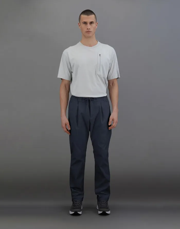 Herno LAMINAR TROUSERS IN SOFT TWILL Blue Men Trousers