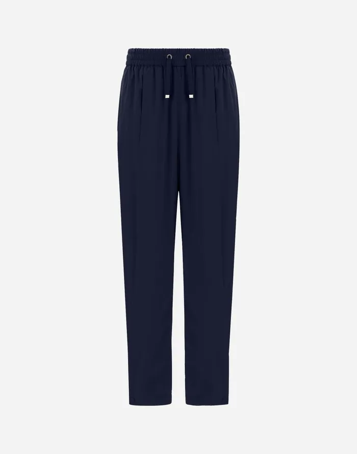 Herno LIGHT NYLON STRETCH TROUSERS Blue Women Trousers