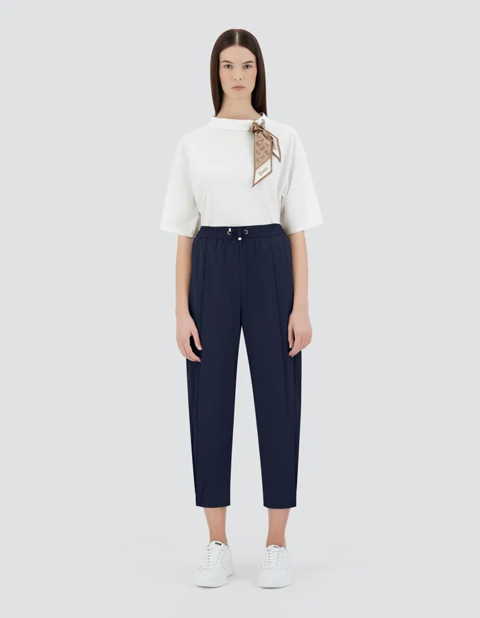 Herno LIGHT NYLON STRETCH TROUSERS Blue Women Trousers