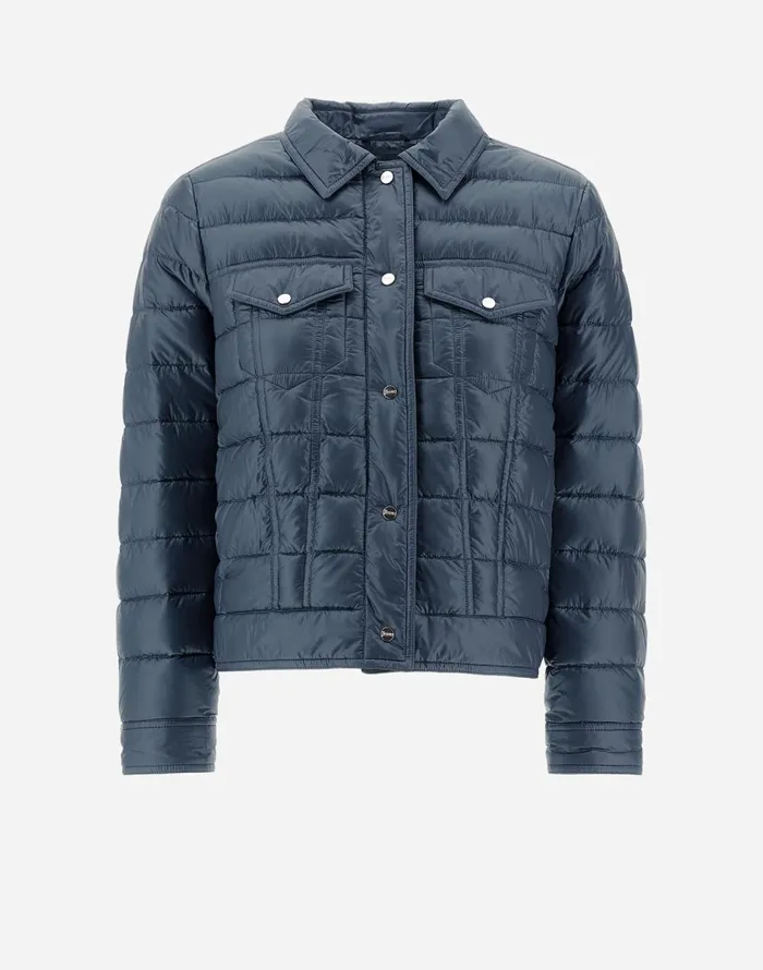 Herno RESORT JACKET IN NYLON ULTRALIGHT Light Blue Women Parka and Jackets