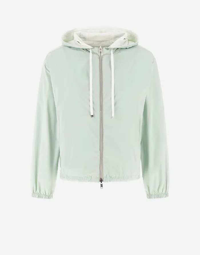 Herno RESORT REVERSIBLE BOMBER JACKET IN LIGHT NYLON STRETCH Oasis Green Women Sweatshirts and Bomber