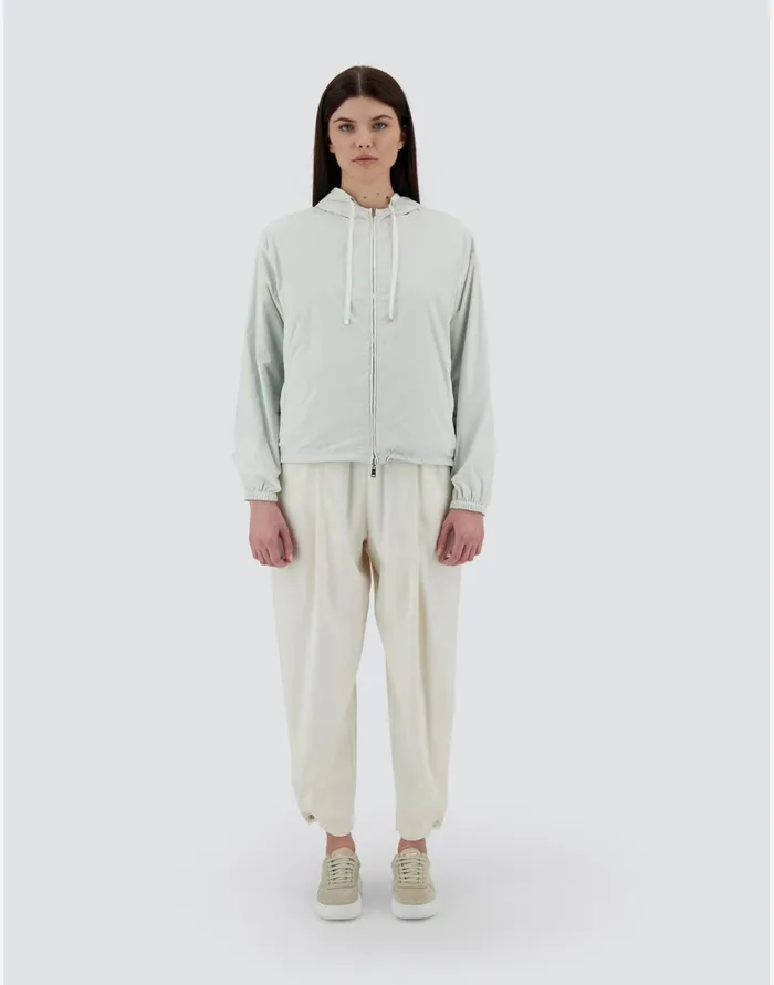 Herno RESORT REVERSIBLE BOMBER JACKET IN LIGHT NYLON STRETCH Oasis Green Women Sweatshirts and Bomber