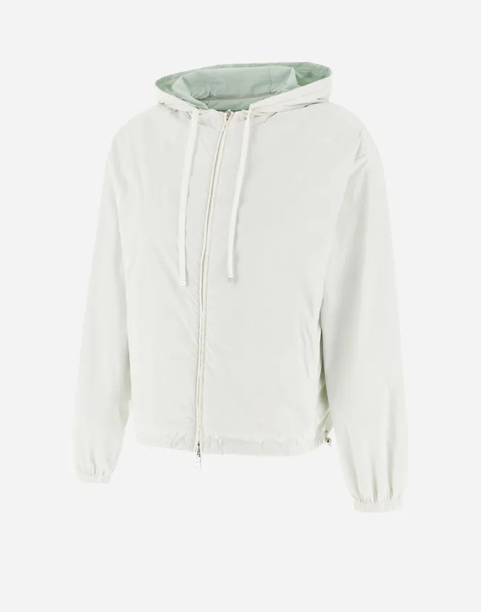 Herno RESORT REVERSIBLE BOMBER JACKET IN LIGHT NYLON STRETCH Oasis Green Women Sweatshirts and Bomber