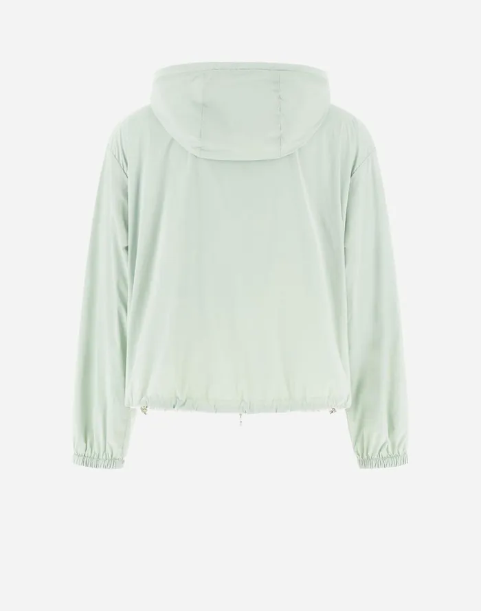 Herno RESORT REVERSIBLE BOMBER JACKET IN LIGHT NYLON STRETCH Oasis Green Women Sweatshirts and Bomber