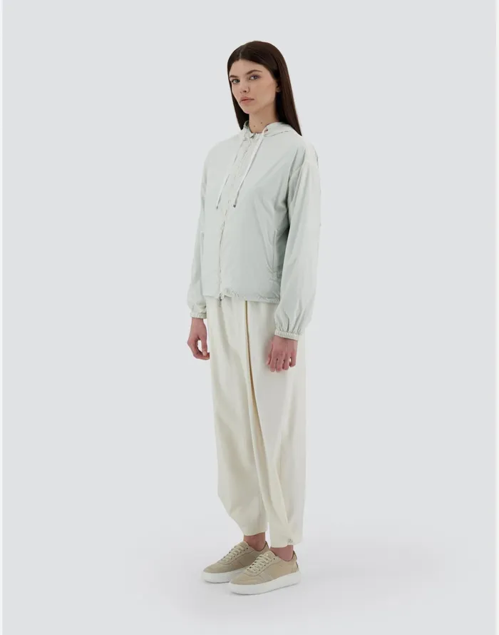 Herno RESORT REVERSIBLE BOMBER JACKET IN LIGHT NYLON STRETCH Oasis Green Women Sweatshirts and Bomber