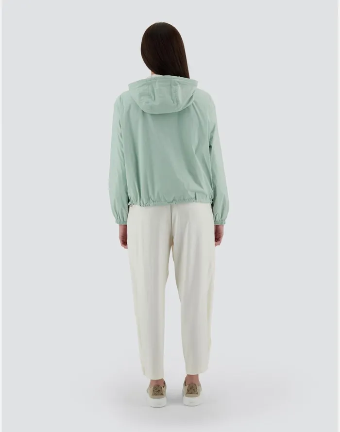Herno RESORT REVERSIBLE BOMBER JACKET IN LIGHT NYLON STRETCH Oasis Green Women Sweatshirts and Bomber
