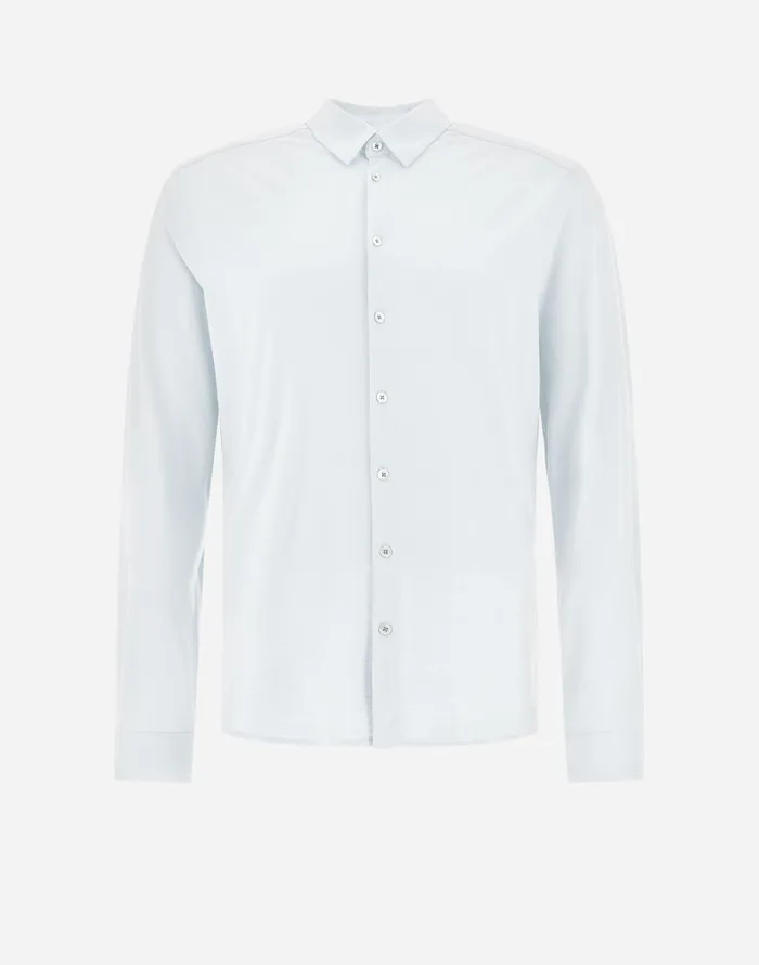 Herno RESORT SHIRT IN SOFT WOOL JERSEY White Men Shirts