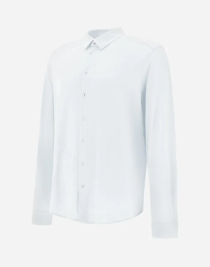 Herno RESORT SHIRT IN SOFT WOOL JERSEY White Men Shirts