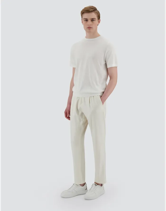 Herno RESORT SWEATER IN JEANS EFFECT White Men Tshirts and Polo Shirts