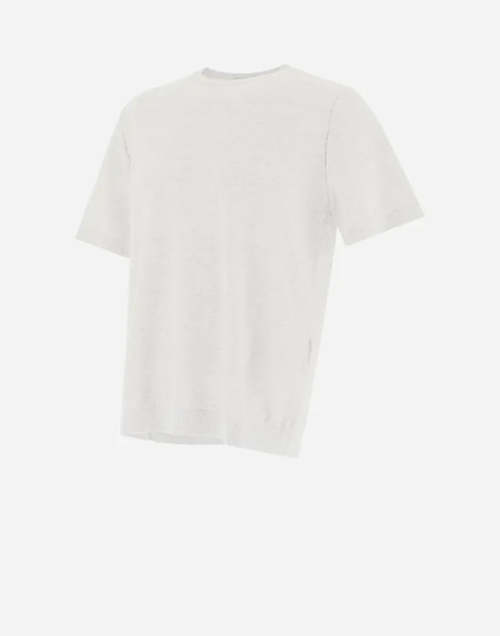Herno RESORT SWEATER IN JEANS EFFECT White Men Tshirts and Polo Shirts