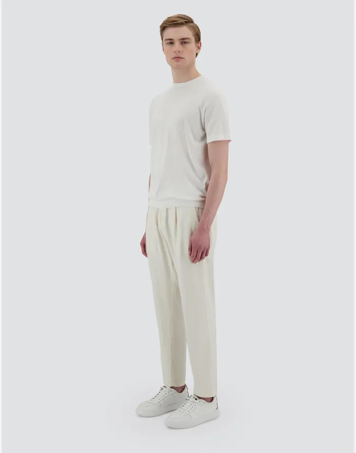 Herno RESORT SWEATER IN JEANS EFFECT White Men Tshirts and Polo Shirts