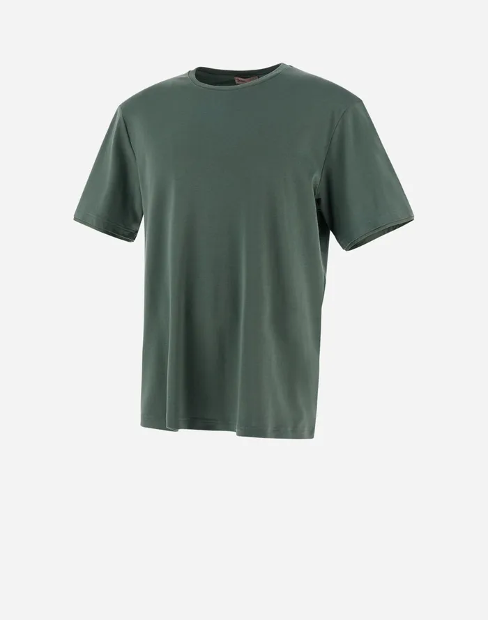 Herno RESORT TSHIRT IN BASIC COTTON Sage Men Tshirts and Polo Shirts