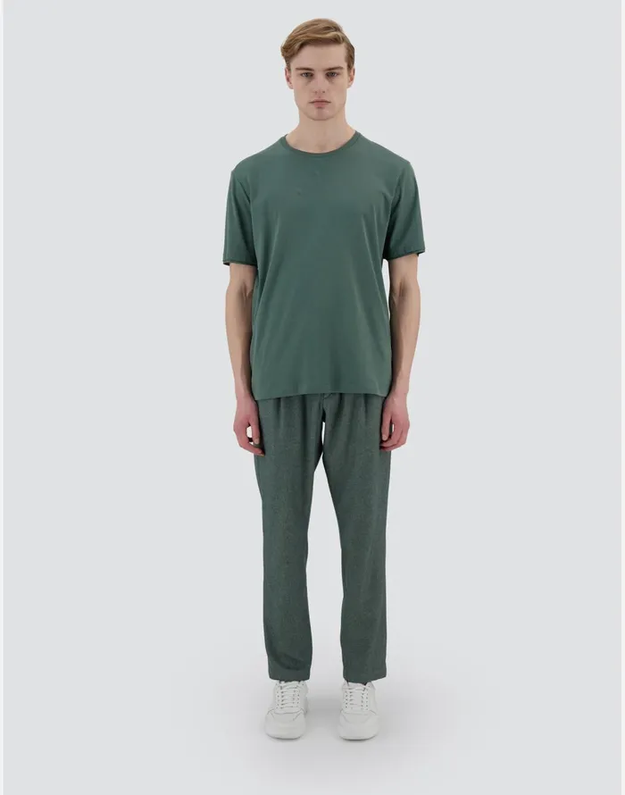 Herno RESORT TSHIRT IN BASIC COTTON Sage Men Tshirts and Polo Shirts