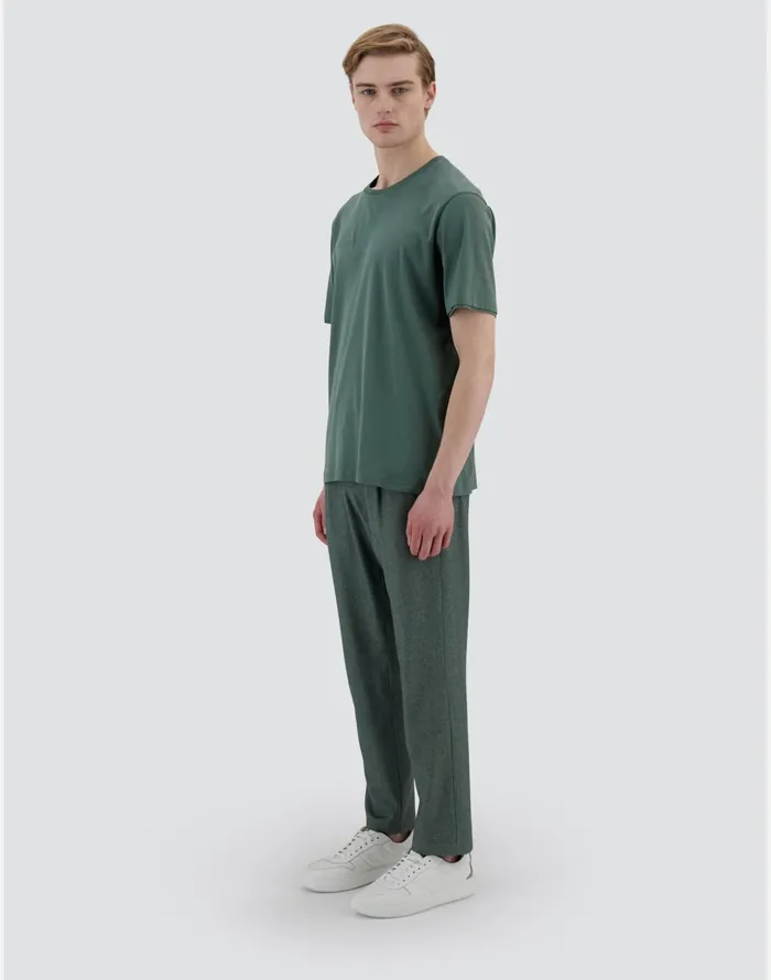 Herno RESORT TSHIRT IN BASIC COTTON Sage Men Tshirts and Polo Shirts