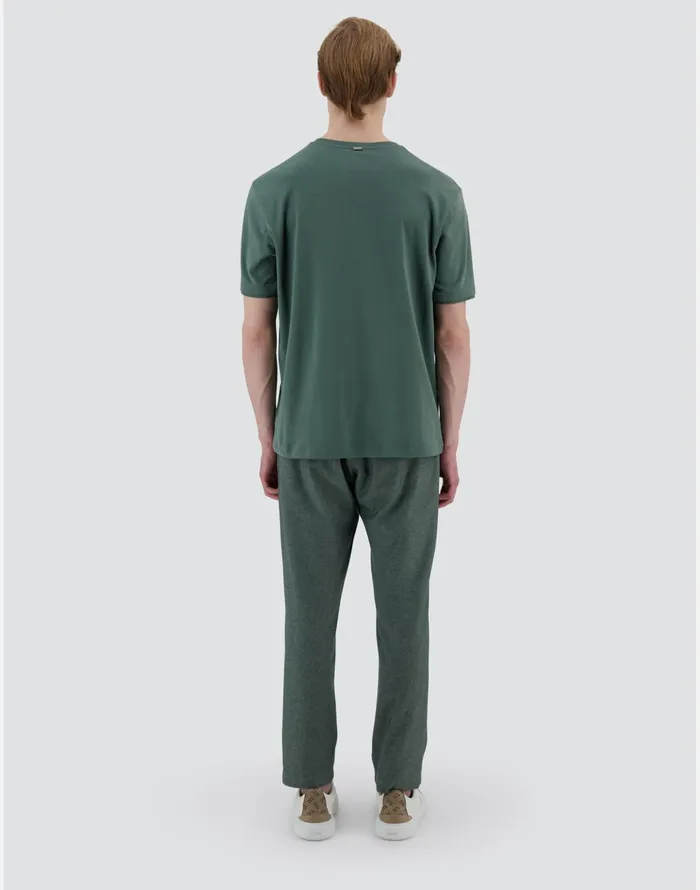 Herno RESORT TSHIRT IN BASIC COTTON Sage Men Tshirts and Polo Shirts