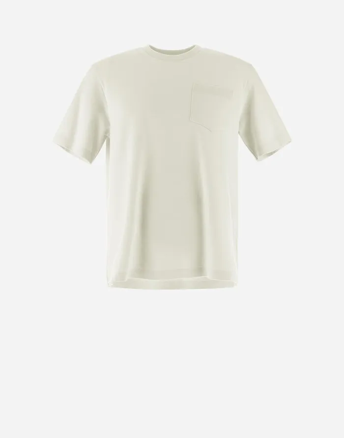 Herno RESORT TSHIRT IN WARM JERSEY KNIT EFFECT White Men Tshirts and Polo Shirts