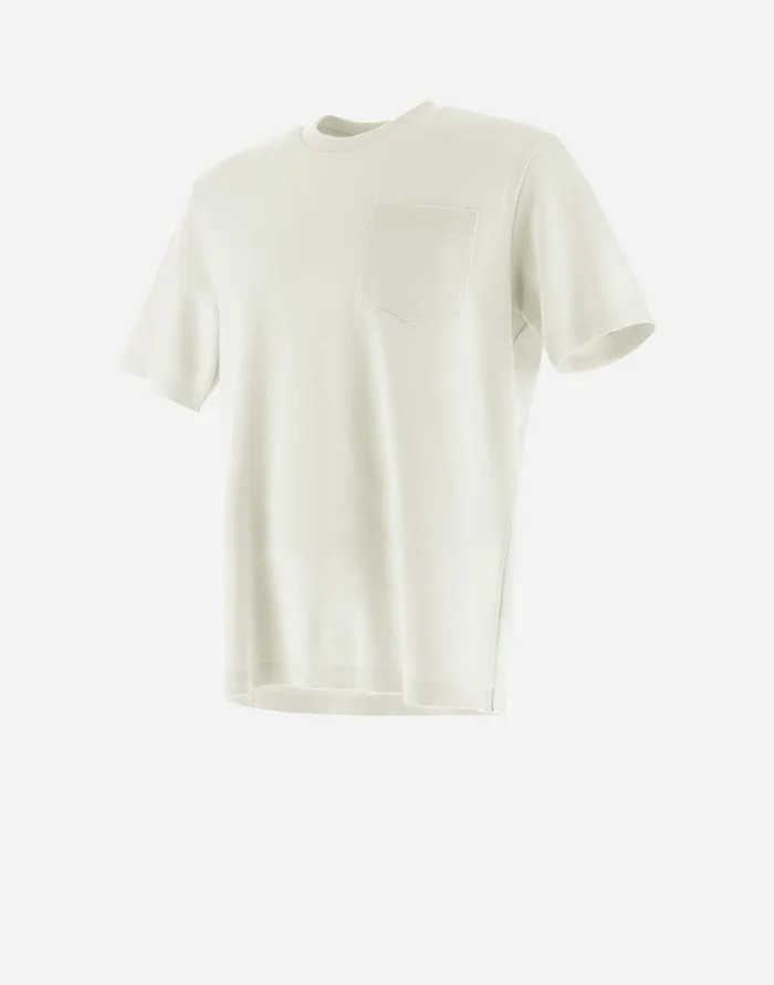 Herno RESORT TSHIRT IN WARM JERSEY KNIT EFFECT White Men Tshirts and Polo Shirts