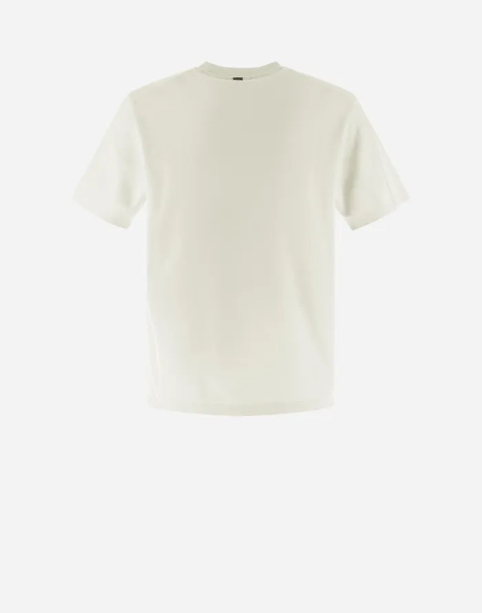 Herno RESORT TSHIRT IN WARM JERSEY KNIT EFFECT White Men Tshirts and Polo Shirts